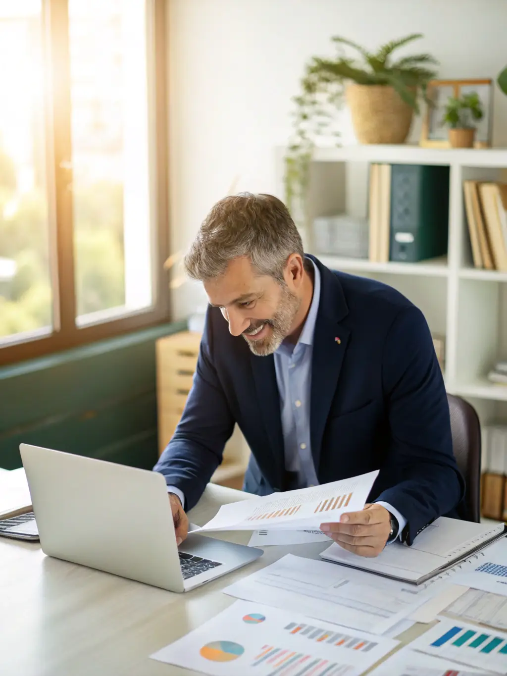 A detailed financial plan document being reviewed by a financial advisor, showcasing the assessment and planning stage.